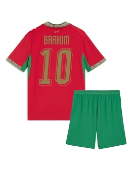 Billige Fotballdrakt Marokko Brahim Diaz #10 Replika Hjemmedraktsett Barn VM 2026 Kortermet (med bukser)